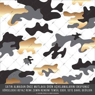 CMO414XS - Bisiklet Kaplamaya Uygun 34 Parca Kamuflaj Seti (Siyah, Altin, Fume Renk)