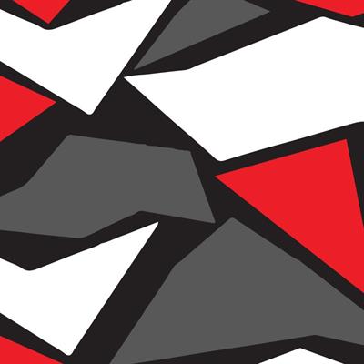 CMO505M - 45 Parca Ucgen Kamuflaj Seti (Beyaz-Kırmızı-Füme)