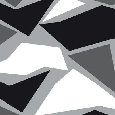 CMO507M - 45 Parca Ucgen Kamuflaj Seti (Siyah-Beyaz-Füme)