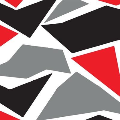 CMO508M - 45 Parca Ucgen Kamuflaj Seti (Siyah-Gri-Kırmızı)