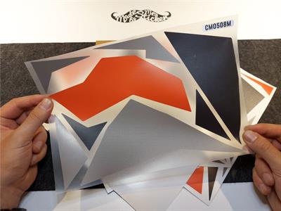 CMO508M - 45 Parca Ucgen Kamuflaj Seti (Siyah-Gri-Kırmızı)