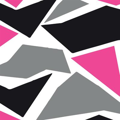 CMO509M - 45 Parca Ucgen Kamuflaj Seti - (Siyah-Fuşya-Füme)