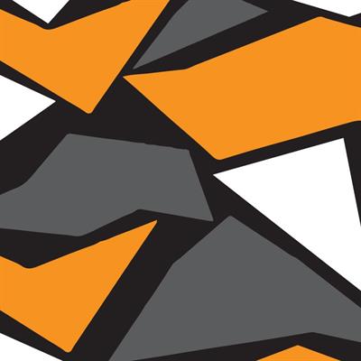 CMO513M - 45 Parca Ucgen Kamuflaj Seti (Turuncu-Beyaz-Füme)