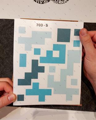 CMO703 Motosiklet Kaplamaya Uygun Pixel Kamuflaj Seti - Turkuaz Tonlari