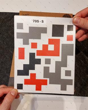 CMO705 Motosiklet Kaplamaya Uygun Pixel Kamuflaj Seti Kirmizi - Gri - Siyah Renk