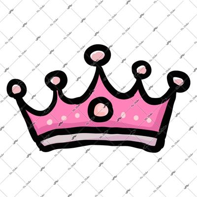 CRW4 Prenses Taci Etiketi Pastel Renk