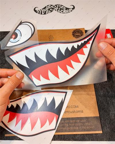 CW4 Ozel Seri - Kopek Baligi Disi ve Gozu Etiket Seti Simetrik