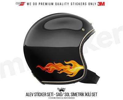 CW9 Alev Etiket Seti - 2 Parca - Simetrik