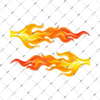 CW9 Alev Etiket Seti - 2 Parca - Simetrik