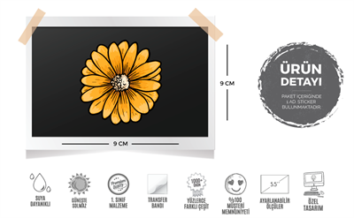 FLW3 Sari Cicek Etiketi