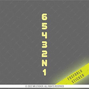 GID8 Karanlikta Parlayan 1-N-2-3-4-5-6-Yazili-Vites-Etiketi