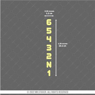 GID8 Karanlikta Parlayan 1-N-2-3-4-5-6-Yazili-Vites-Etiketi