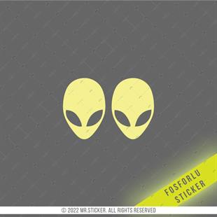 GID9 Karanlikta Parlayan Alien Etiketi İkili Set