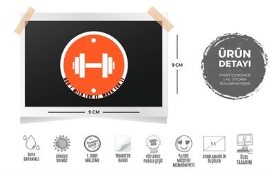 GYM6 Isteme Calış Olsun Sologanlı Etiketi