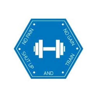 GYM7 Acı Yoksa Kas Da Yok Söylenme Calış Sloganlı Etiketi