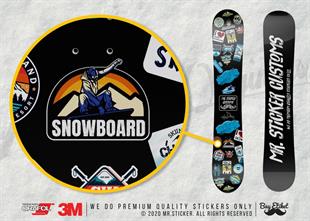 HBG101 Snowboard Yazili Etiket