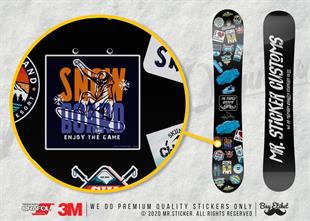 HBG102 Snowboard Yazili Etiket