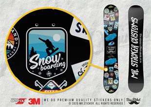 HBG104 Snowboarding Yazili Etiket