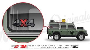 HBG118 4x4 Yazili Etiket Uclu Set