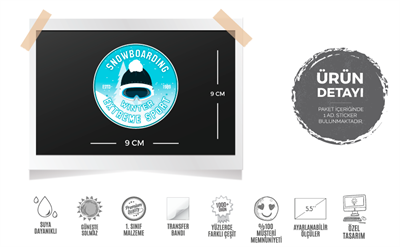 HBG38 Extrem Spor Snowboard Etiketi