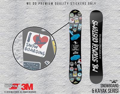 HBG45 I love Snowboard Etiketi