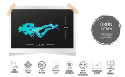 HBG55 Okyanus Motifli Dalgic Silueti Etiketi