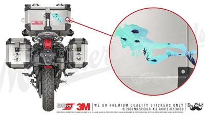 HBG55 Okyanus Motifli Dalgic Silueti Etiketi