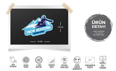 HBG71 Snowboarding Yazili Etiket