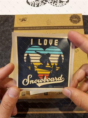 HBG91 Snowboard Seviyorum Yazili Etiket