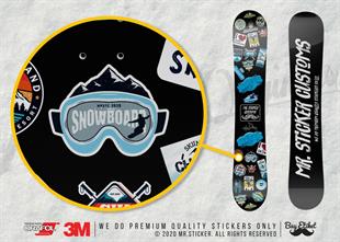 HBG92 Snowboard Gozluk Etiketi