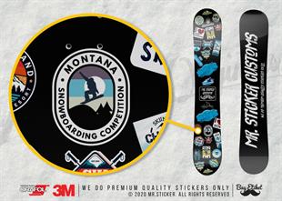 HBG94 Snowboard Montana Yazili Etiket
