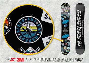 HBG96 Sleep Ski Eat Repeat Yazili Etiket