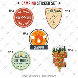 HBGBDL16 Kamp Sticker Seti 5 Parca