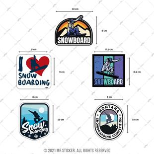 HBGBDL3 Snowboard Sticker Seti 5 Parca