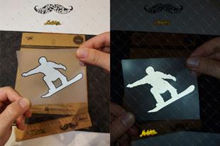 HBGBDL9 Reflektif Snowboard Sticker Seti 4 Parca