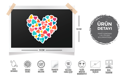 HRT1 Kucuk Kalplerden Olusan Kalp Etiketi