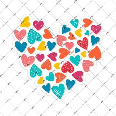 HRT1 Kucuk Kalplerden Olusan Kalp Etiketi