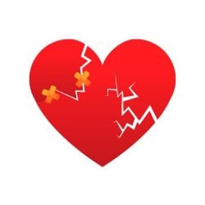 HRT4 Kirik Kalp Etiketi