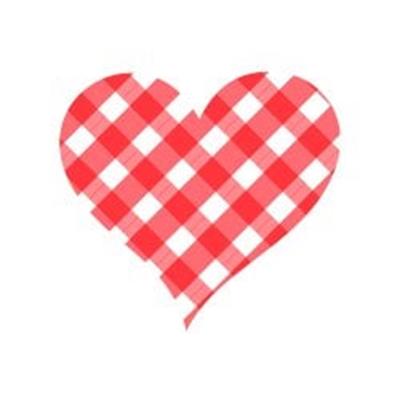 HRT6 Ekoseli Kalp Etiketi