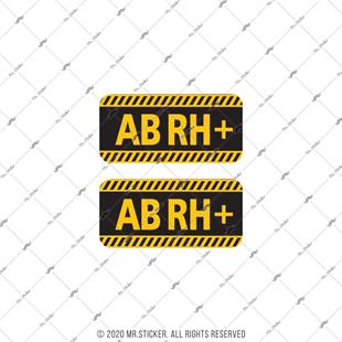 ISG11 Reflektif AB Rh Pozitif (+) Kan Grubu Etiket Seti V1