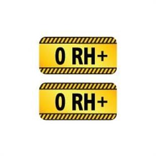 ISG13 Reflektif 0 Rh Pozitif (+) Kan Grubu Etiket Seti V2