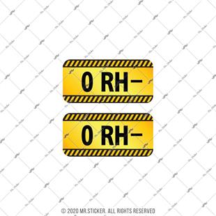 ISG14 Reflektif 0 Rh Negatif (-) Kan Grubu Etiket Seti V2