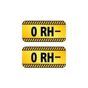ISG14 Reflektif 0 Rh Negatif (-) Kan Grubu Etiket Seti V2