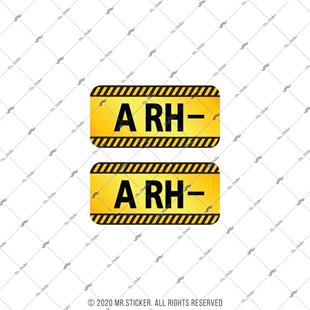 ISG16 Reflektif A Rh Negatif (-) Kan Grubu Etiket Seti V2