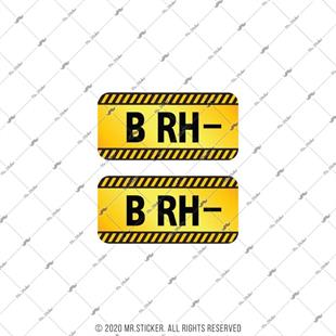 ISG18 Reflektif B Rh Negatif (-) Kan Grubu Etiket Seti V2