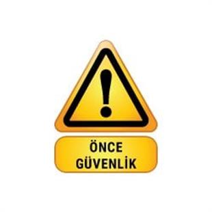 ISG21 Reflektif Once Guvenlik Yazili Etiket