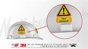 ISG21 Reflektif Once Guvenlik Yazili Etiket