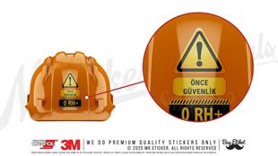 ISG21 Reflektif Once Guvenlik Yazili Etiket