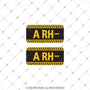 ISG8 Reflektif A Rh Negatif (-) Kan Grubu Etiket Seti V1