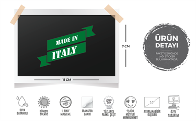 ITF10 Made In Italy (Italyan Mali) Etiketi